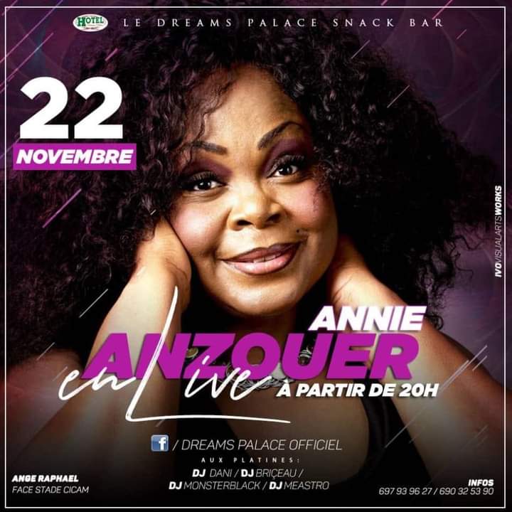 Cover Concert Annie Anzouer au Dreams Palace le 22 Novembre 2020