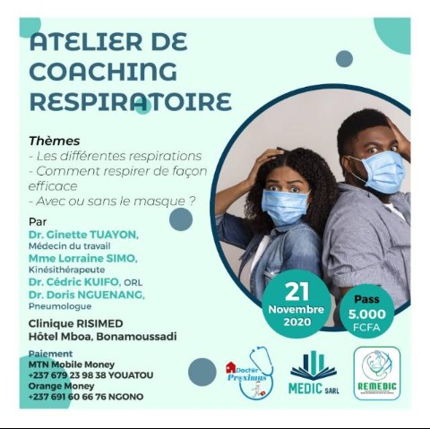 CoverAtelier de Coaching Respiratoire à l'Hôtel Mboa Bonamoussadi le 21 Novembre 2020