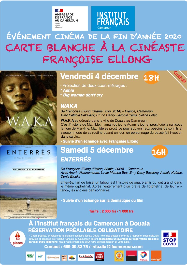 Cover Projections des Films "Waka" et "Enterrés" de Françoise Ellong à l'Ifc de Douala les 4 et 5 Décembre 2020
