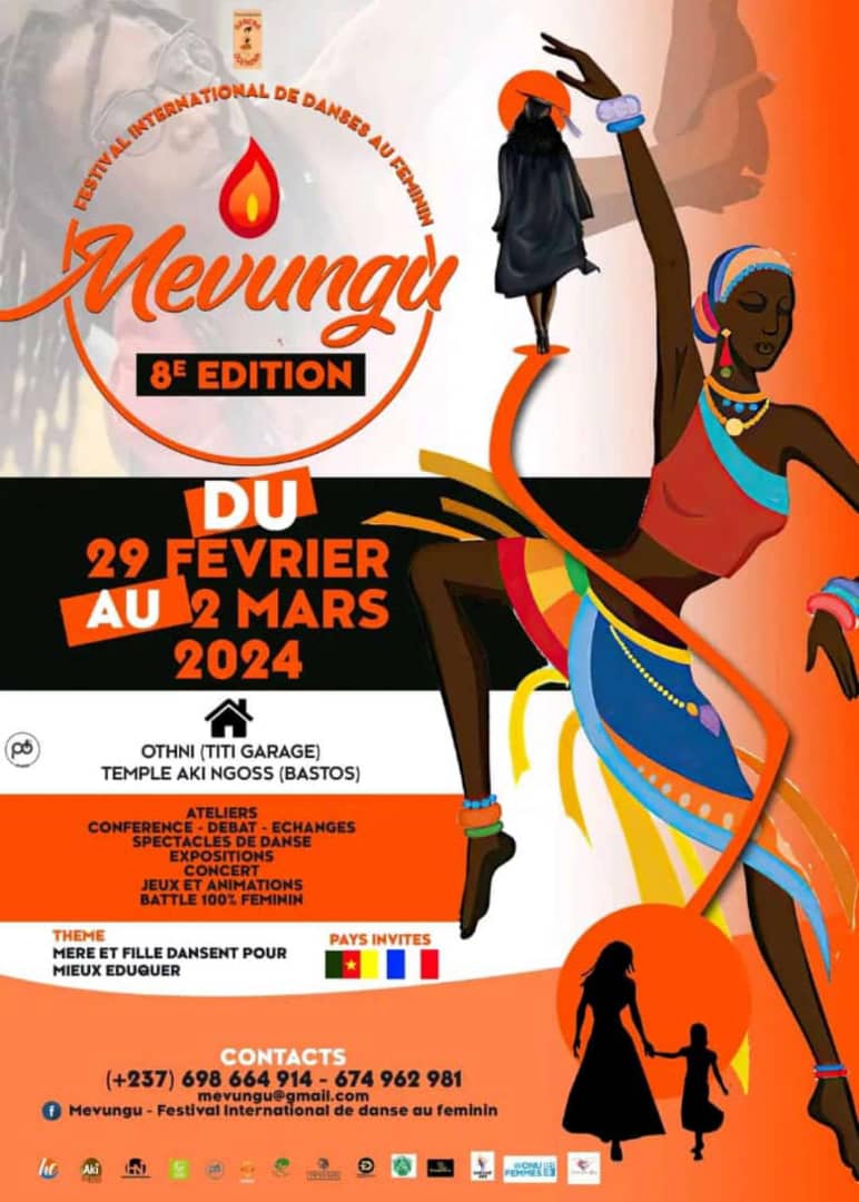 Grand festival international de Danse au feminin 8eme Edition se tiendra A Yaoundé du 29 février au 02 mars 2024 au TEMPLE AKI NGOSS a BASTOS