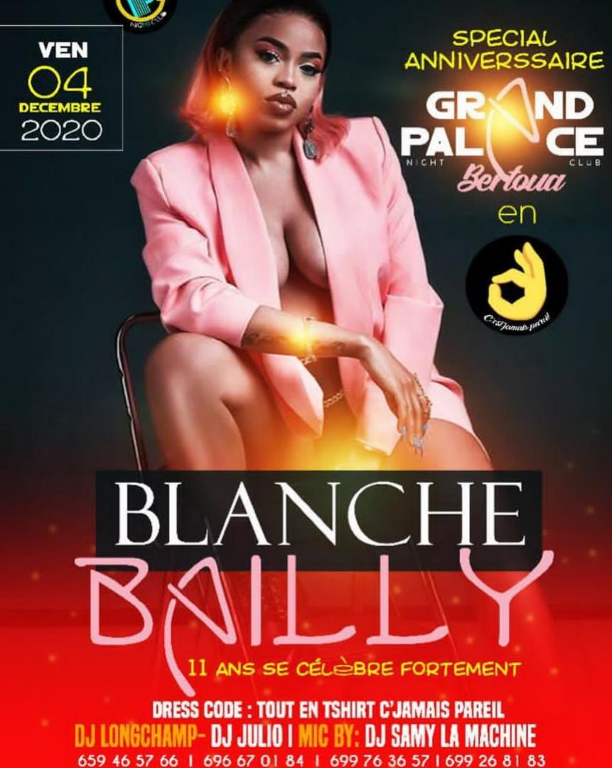 CoverBlanche Bailly au Night- Club Grand Palace à Bertoua le 4 Décembre 2020