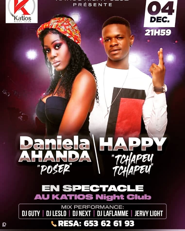 CoverDaniela Ahanda et Happy au Katios Nihgt Club le 04 Décembre 2020