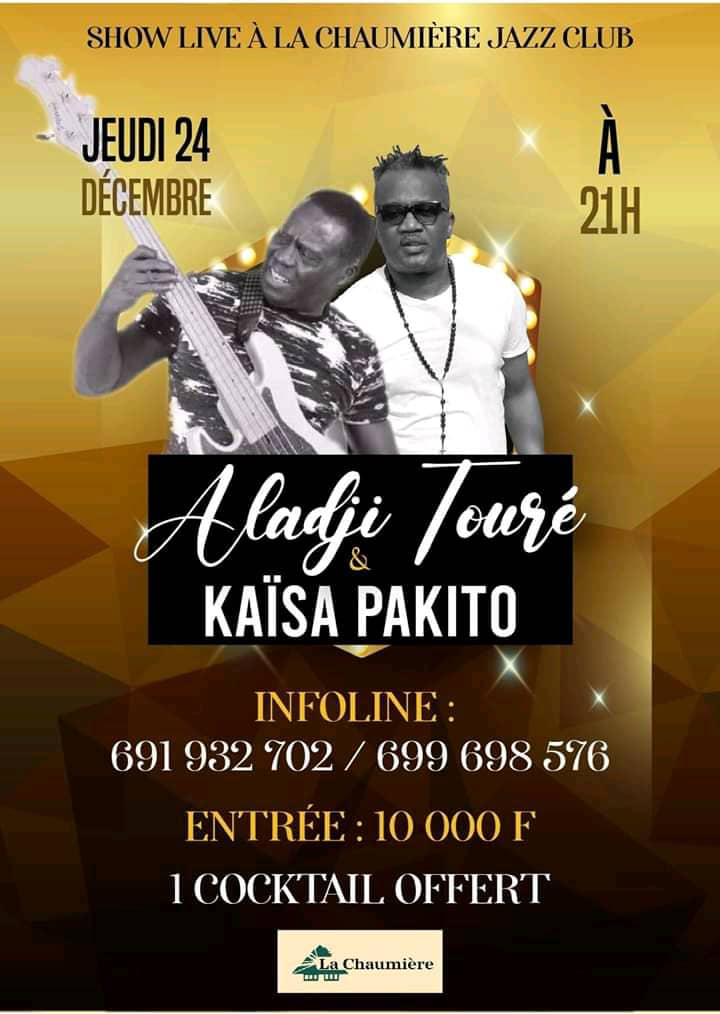 CoverShow Live d' Aladji Touré et Kaïsa Pakito à la Chaumière Jazz Club le 24 Décembre 2020