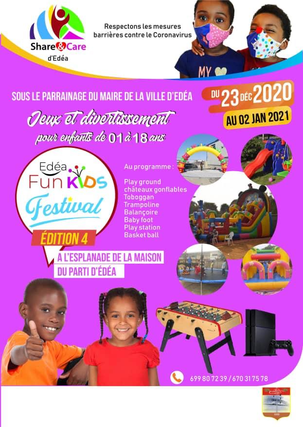 Cover 4e Edition du Edéa Fun Kids Festival du 23 Décembre au 2020 Janvier 2021