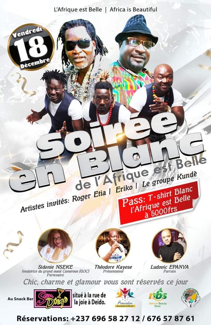 Cover Soirée en Blanc de l'Afrique est Belle à San Diego le 18 Décembre 2020