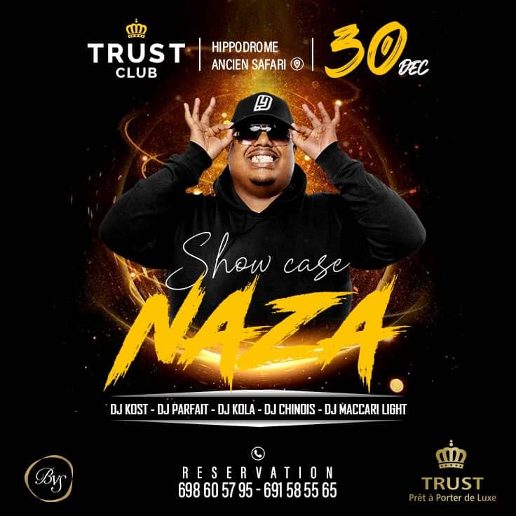 Cover Naza en Showcase au Trust Club Yaoundé le 30 Décembre 2020