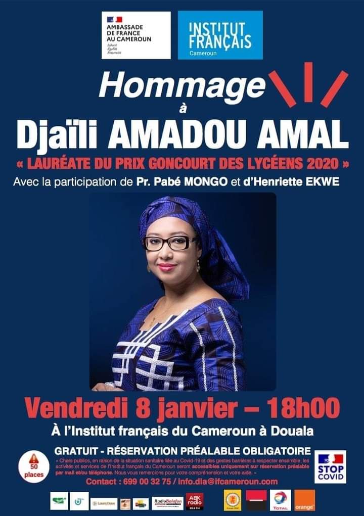 Cover Hommage à Djaïli Amadou Amal à L'Institut Français de Douala le 8 Janvier 2021