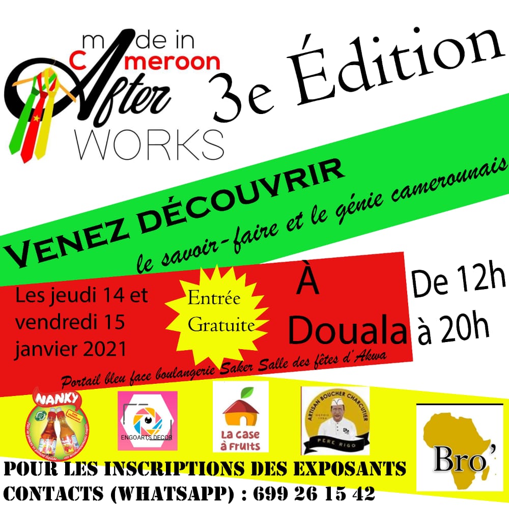 Cover 3ème Edition Made In Cameroon After Works  à Akwa les 14 et 15 Janvier 2021