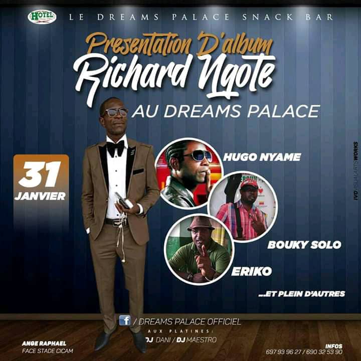 CoverPrésentation du Nouvel Album Richard Ngote au Dreams Palace le 31 Janvier 2021