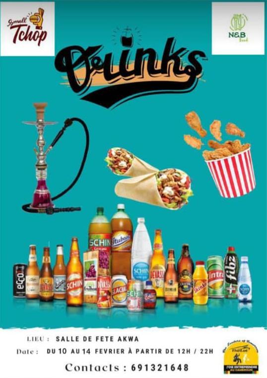 Cover Foods and Drinks à la Salle des Fêtes d'Akwa du 10 au 14 Février 2021