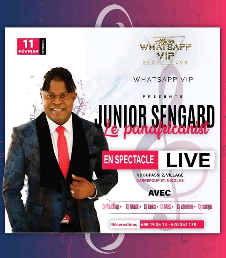 Cover Junior Sengard en Spectacle Live au Night Club Whatsapp Vip le 11 Février 2021