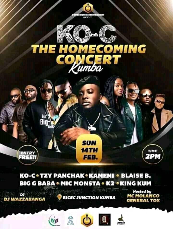 Cover Ko-c Annoncé à "The Homecoming Concert" à Kumba le 14 Février 2021
