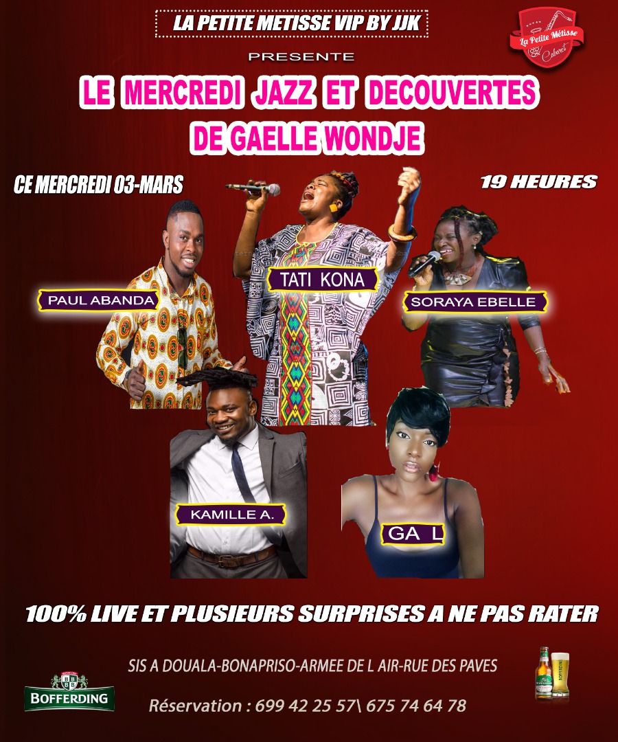 Cover "Le Mercredi Jazz et Découvertes de Gaëlle Wondje"  Acte 2 à Douala le 03 Mars 2021