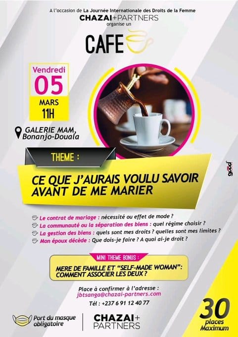 Cover Rencontre Café à la Galerie Mam à Bonanjo le 05 Mars 2021