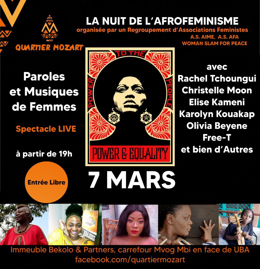 Cover La Nuit de L'Afrofeminisme au Restaurant-Bar Quartier Mozart à Yaoundé le 07 Mars 2021