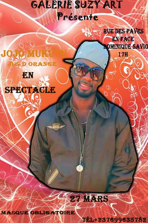CoverJojo Mukutu en Spectacle à la Galerie Suzy Art à Bonapriso le 27 Mars 2021