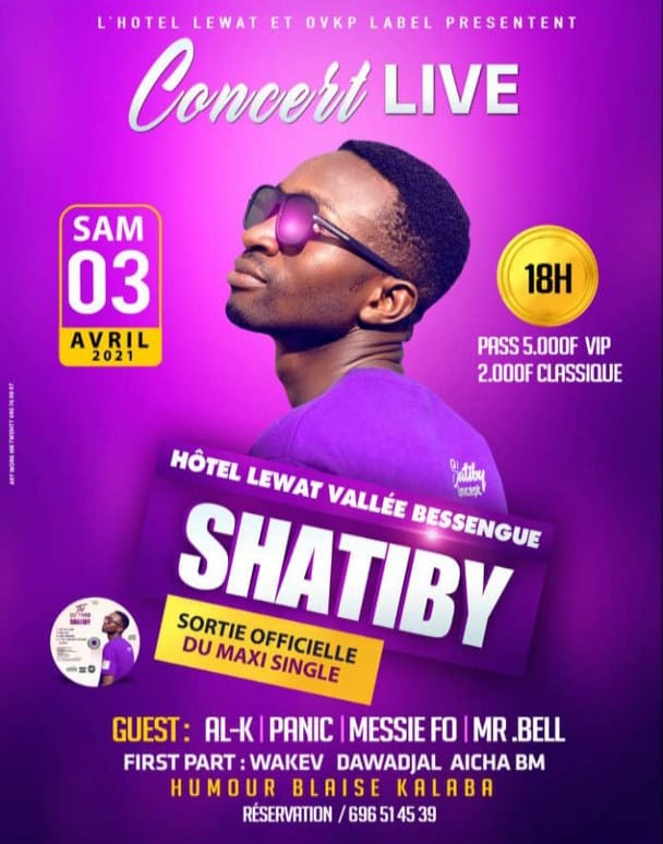 Cover L'artiste Shatiby en Concert Live à l'Hôtel Lewat le 03 Avril 2021
