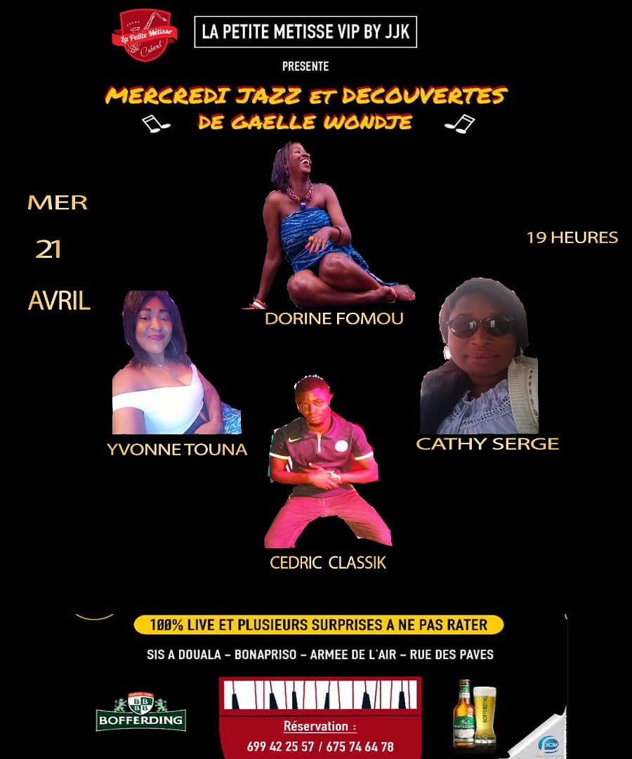 CoverMercredi Jazz et Découvertes de Gaëlle Wondje à Bonapriso le 21 Avril 2021