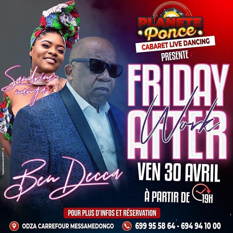 Cover Ben Decca et Sandrine Nnanga au  Planete Ponce Cabaret à Yaoundé le 30 Avril 2021