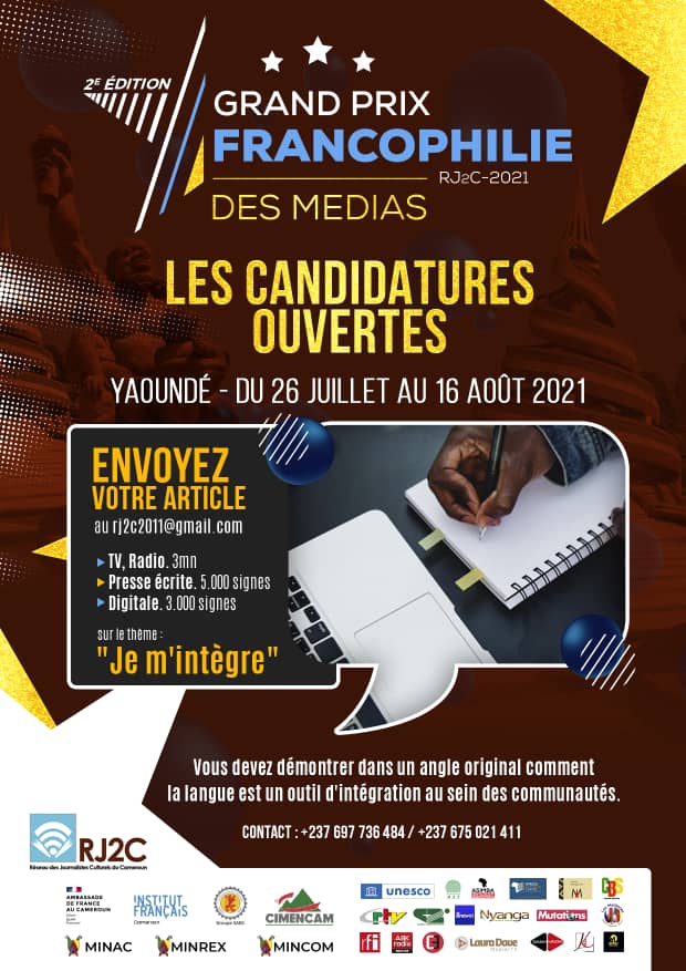 Cover2eme Edition Grand Prix Francophilie des Médias à Yaoundé du 26 Juillet au 16 Août 2021