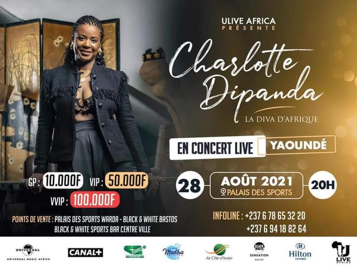 Cover Charlotte Dipanda en Concert Live au Palais des Sports de Yaoundé le 28 Août 2021