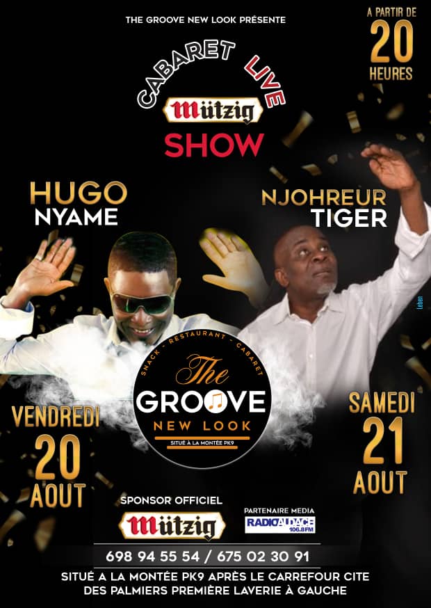 CoverNjohreur et Hugo Nyame en Spectacle au Cabaret The Goove New Look les 20 et 21 Août 2021