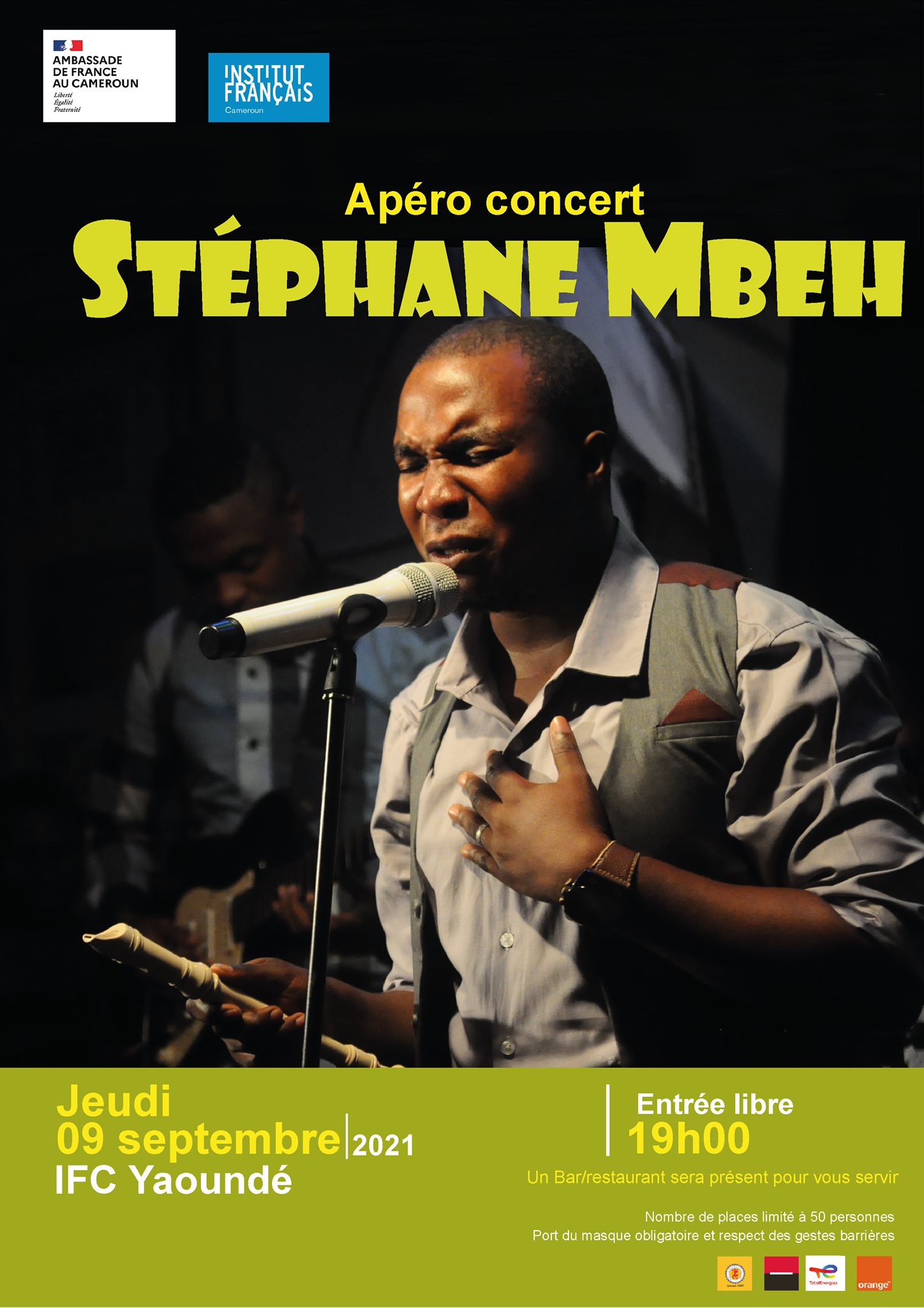 Cover Apéro Concert Stéphane Mbeh à L'Institut français de Yaoundé le 09 Septembre 2021