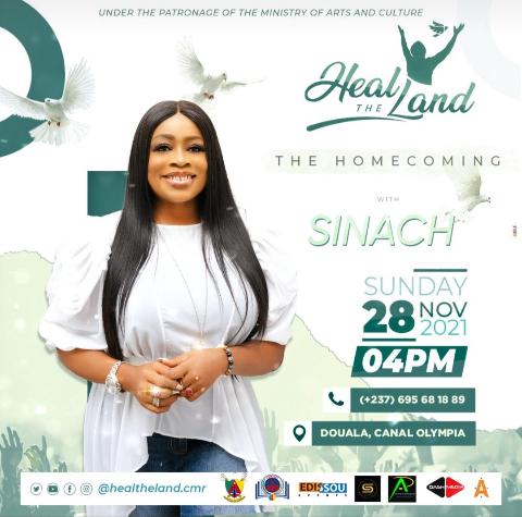 Cover Sinach en Concert  au Cameroun à Canal Olympia Bessengué le 28 Novembre 2021