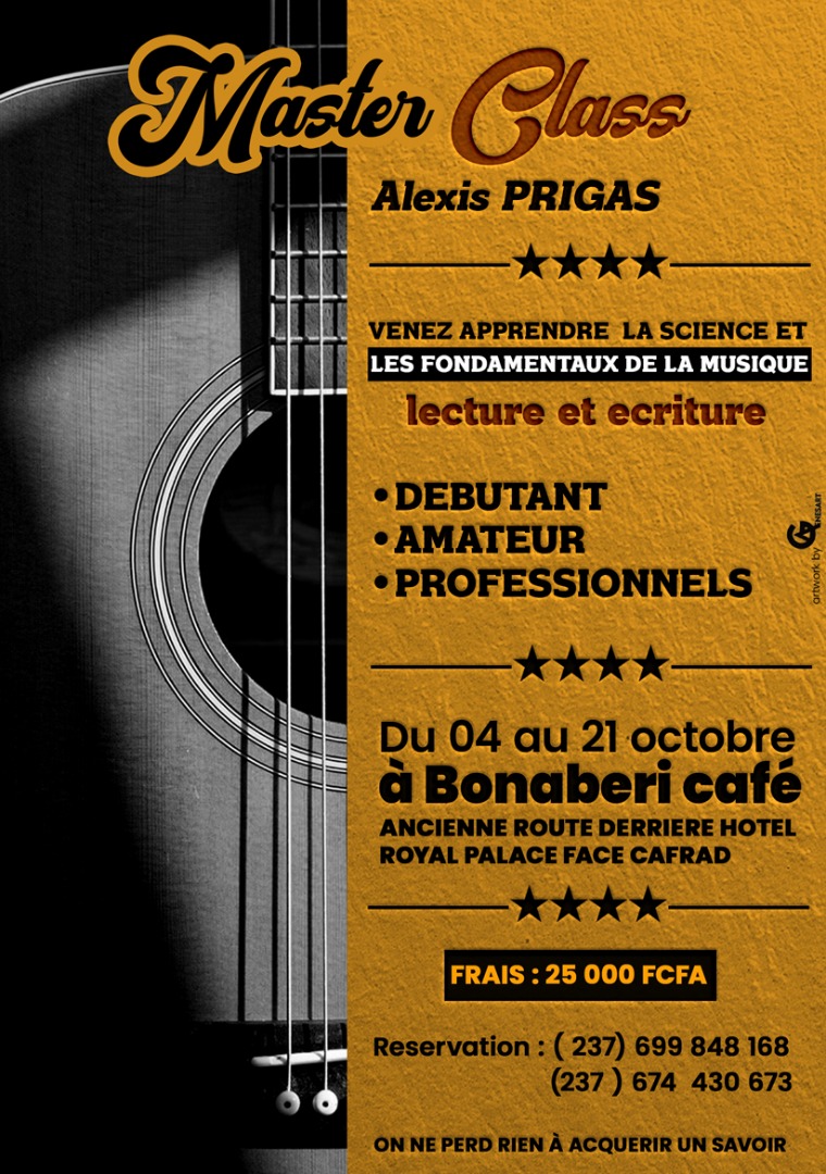 Cover Master Class: Les Fondamentaux de la Musique à Bonabéri Café du 04 au 21 Octobre 2021