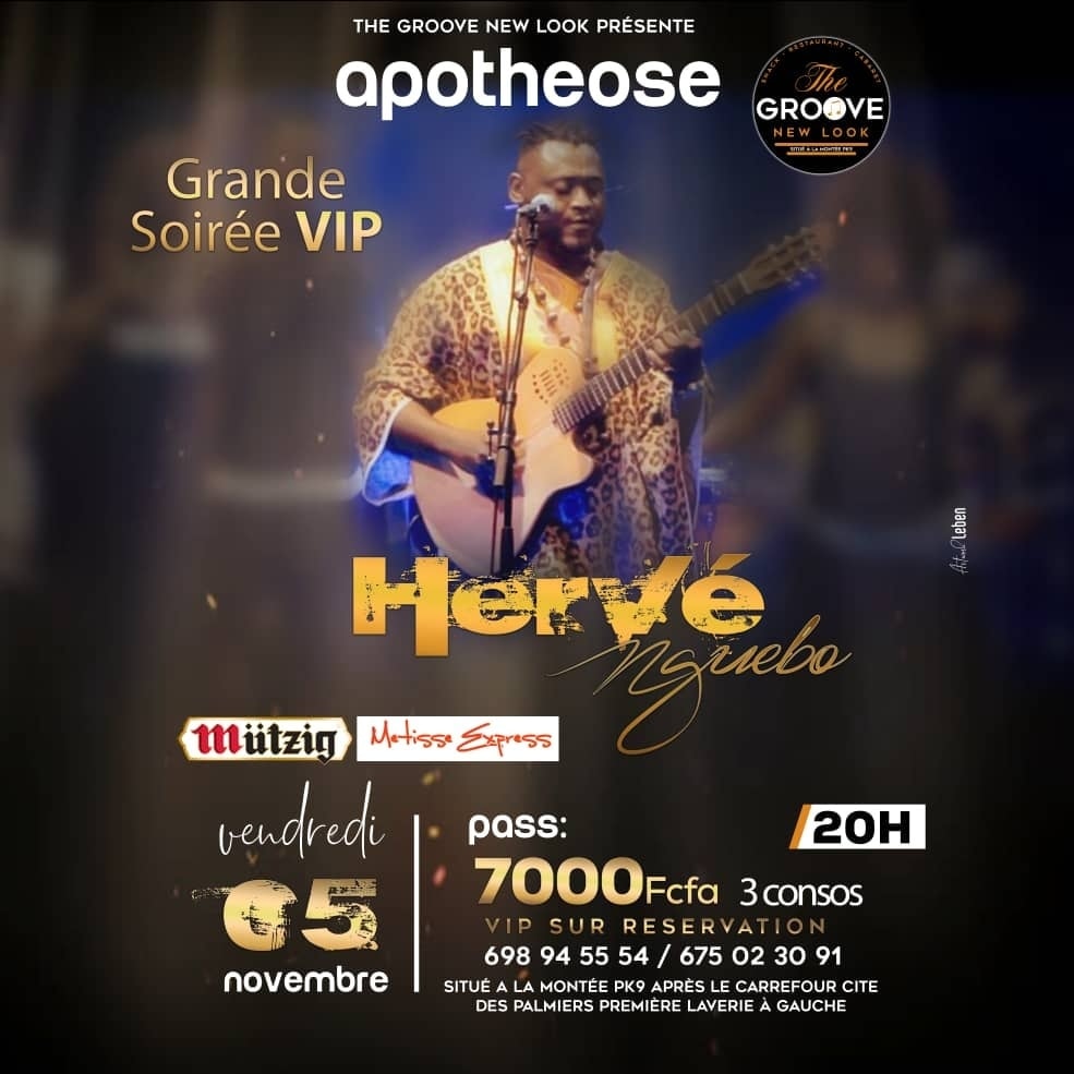 Cover Soirée VIP Apothéose, Hervé Nguebo en concert le 05 Novembre 2021