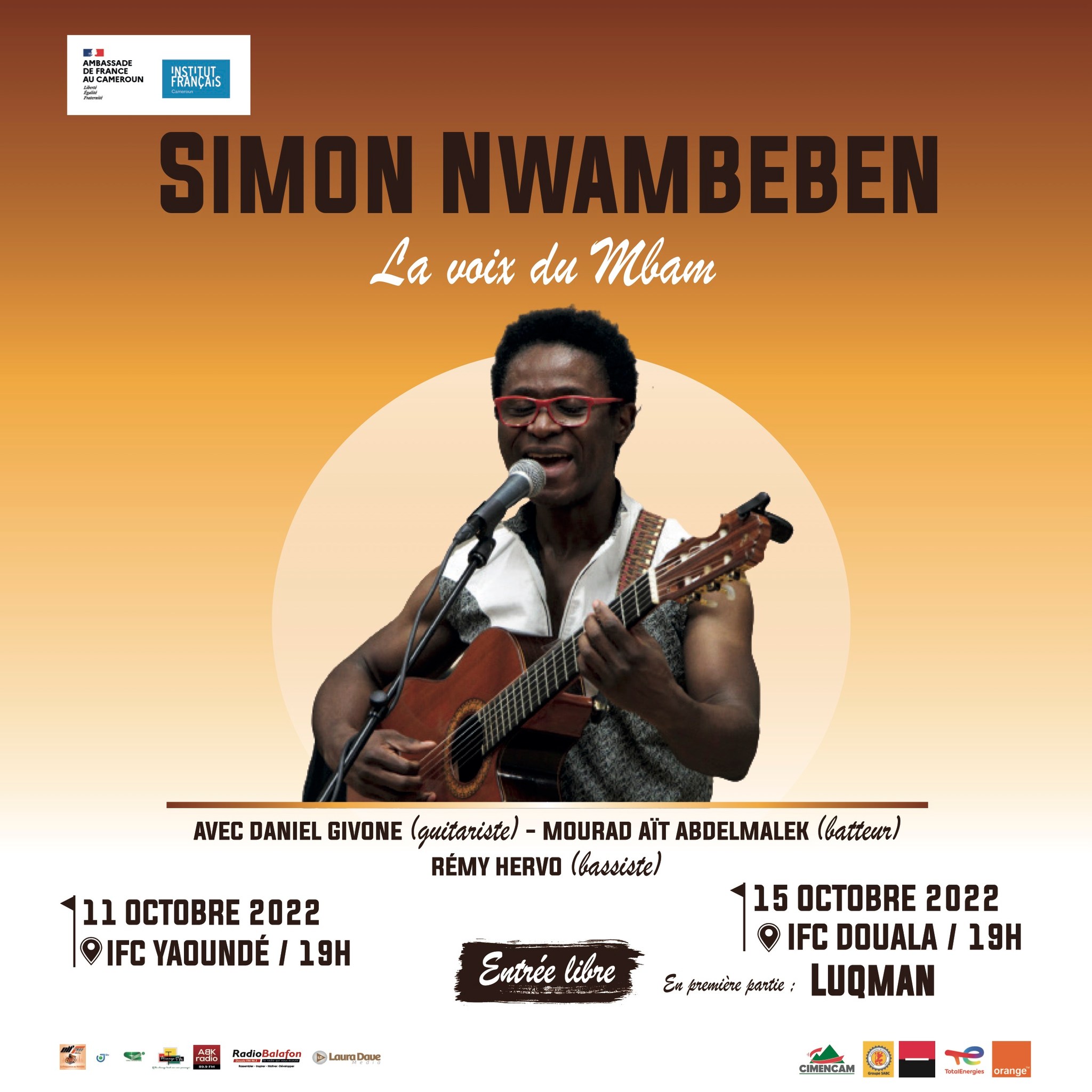 Cover Simon Nwambeben en Concert à l'IFC Yaoundé le 11 octobre 2022
