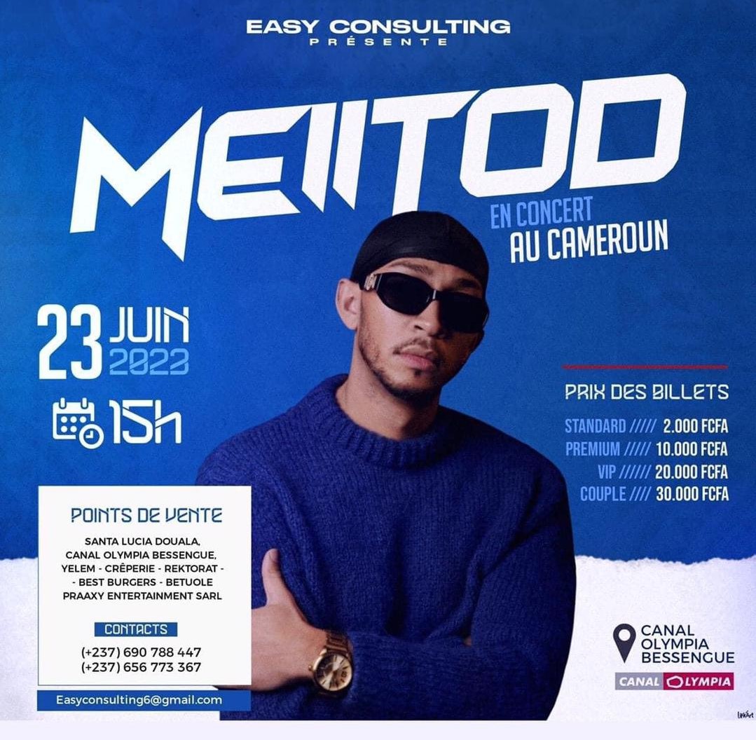Cover Concert Meiitod à Canal Olympia Douala le 23 juin 2023