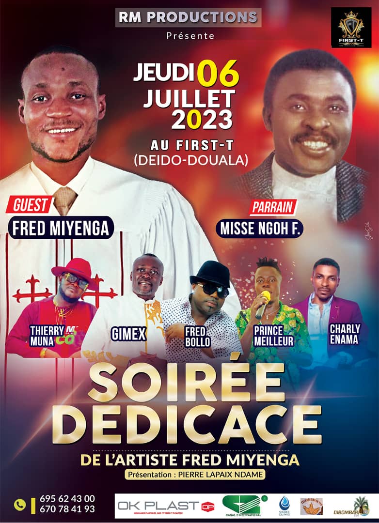 Cover Soirée Dedicace Au First-T à Deido à Douala Le 6 Juillet 2023