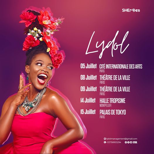 Cover Lydol En Tournée à Paris &amp; Montpellier en France du 8 au 15 Juillet 2023