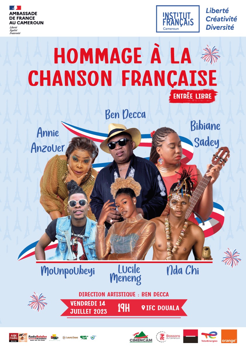 Cover Hommage à la Chanson Française à l'Institut Français de Douala le 14 Juillet 2023