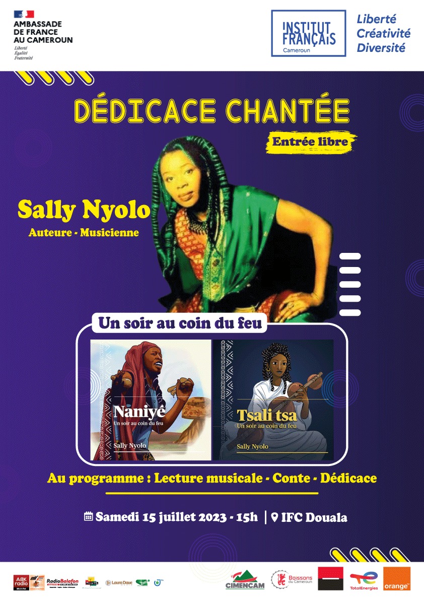 Cover Dédicace Chantée de Sally Nyolo à L'Institut Français de Douala le 15 Juillet 2023