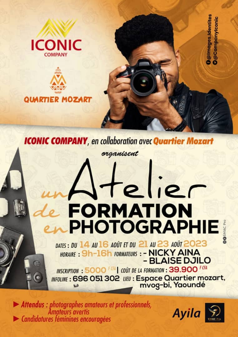 CoverAtelier de Formation en Photographie à l'Espace Quartier Mozart à Yaoundé du 14 Au 16 Août 2023