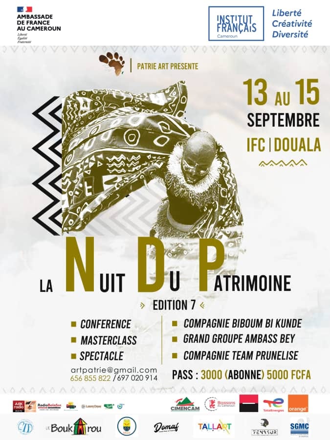 Cover La Nuit du Patrimoine Acte 7 à l'Institut Français de Douala du 13 au 15 Septembre 2023