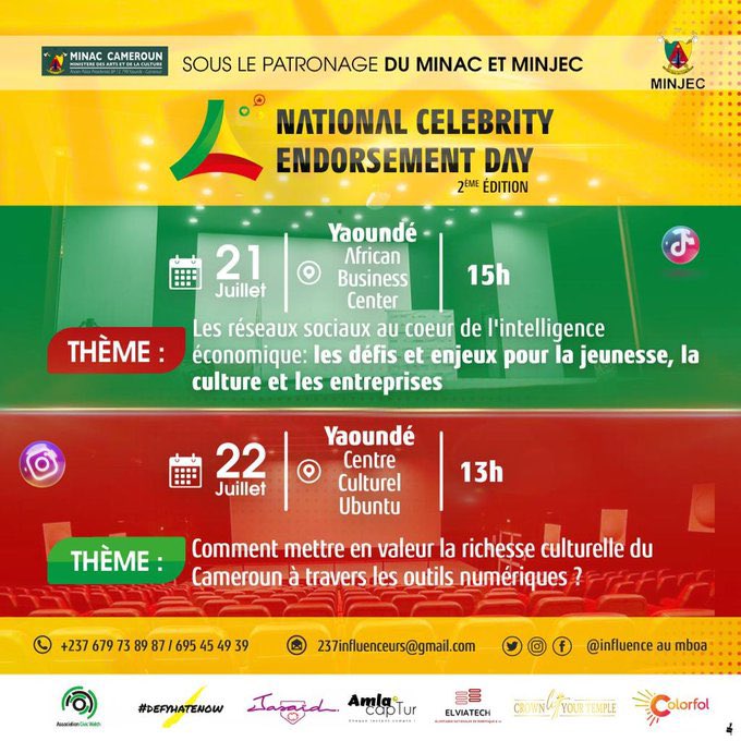 Cover National Celebrity Endorsement Day Acte2 au African Business Center à Yaoundé le 21 juillet 2023