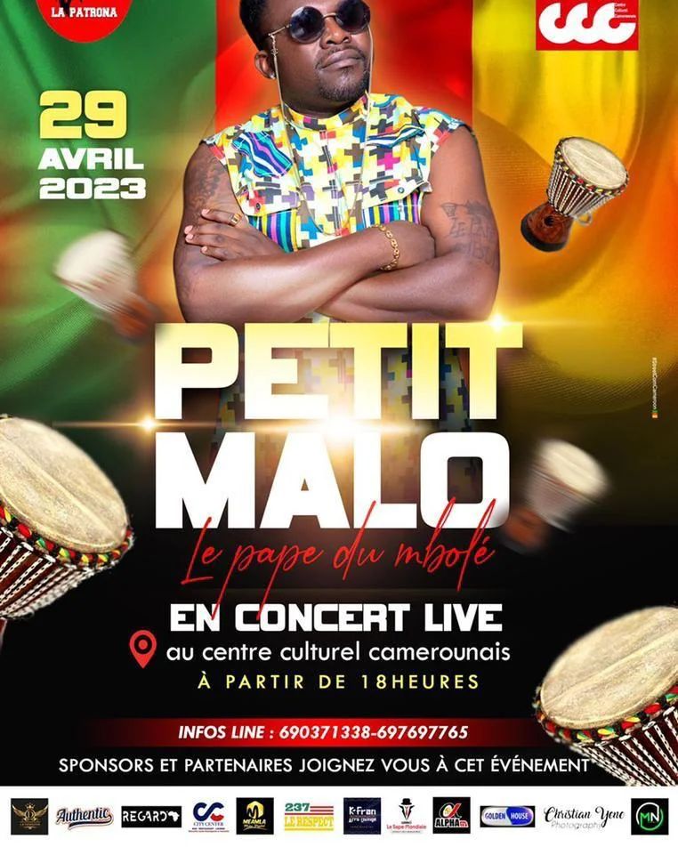 Cover Petit Malo en Concert Live au Centre Culturel Camerounais à Yaoundé le 29 Avril 2023