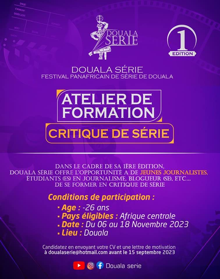 CoverAtelier de Formation en Critique de Série du 6 au 18 Novembre 2023
