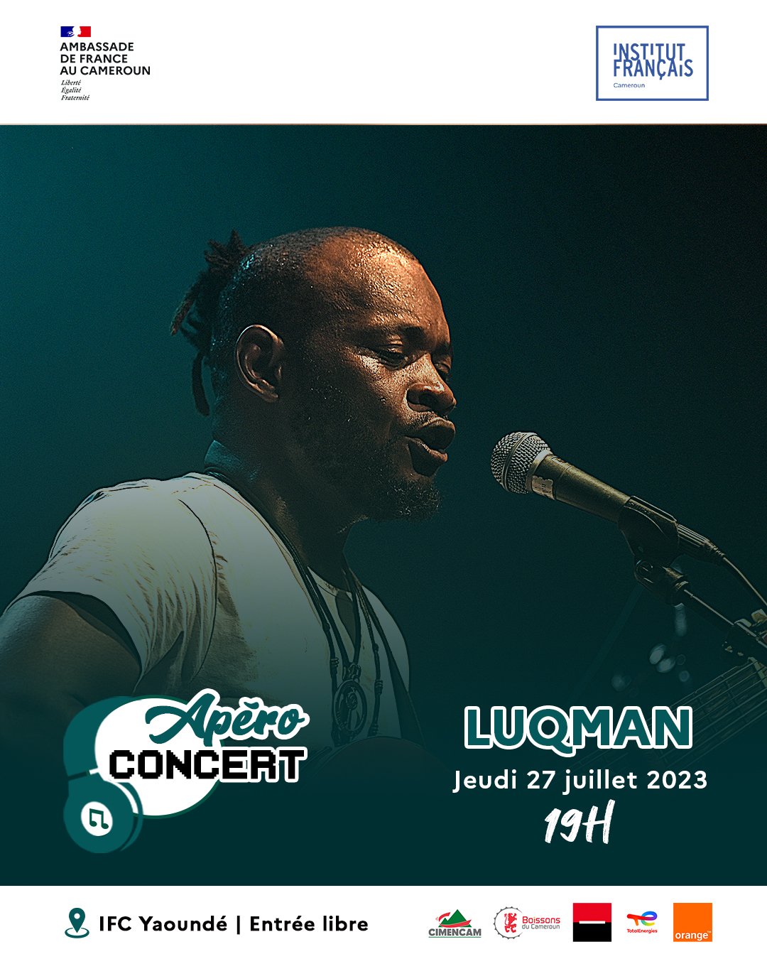 CoverApéro Concert Luqman à l'Ifc de Yaoundé le 27 Juillet 2023