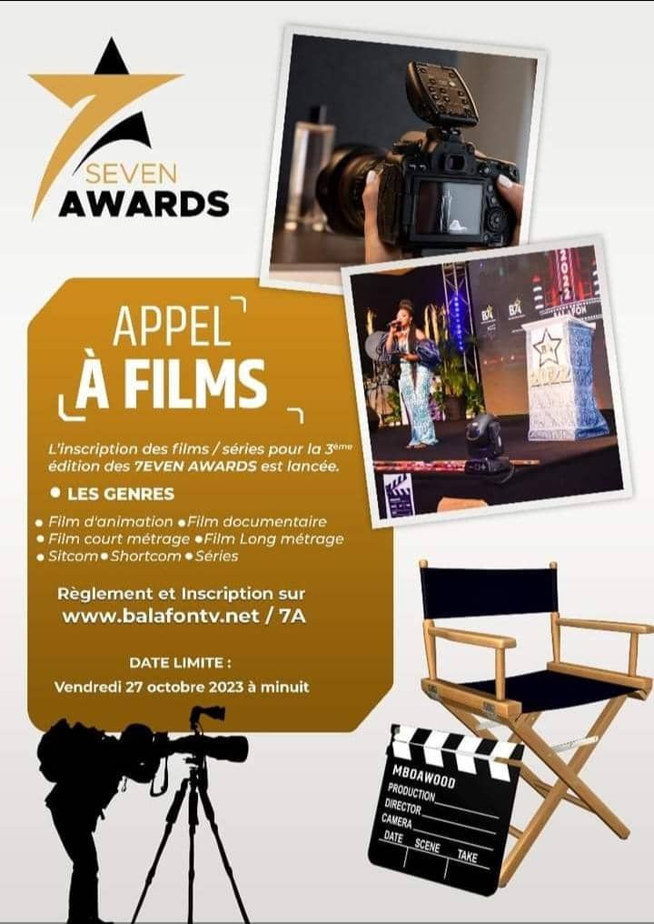 Cover Appel à Films du Balafon7seven Awards Jusqu'au 27 Octobre 2023