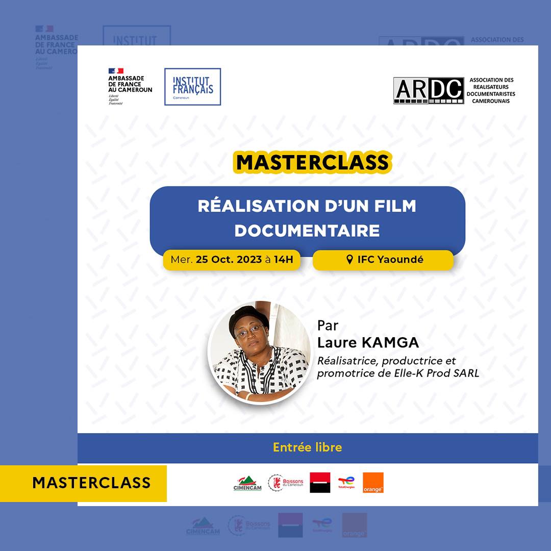 Cover Master Class Réalisation d'un Film Documentaire à l'Ifc de Yaoundé le 25 Octobre 2023