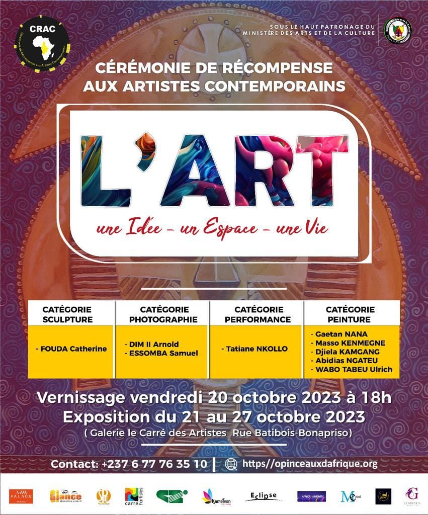 Cover L'Art Cérémonie de Récompense des Artistes Contemporains à la Galerie Le Carré des Artistes le 27 Octobre 2023