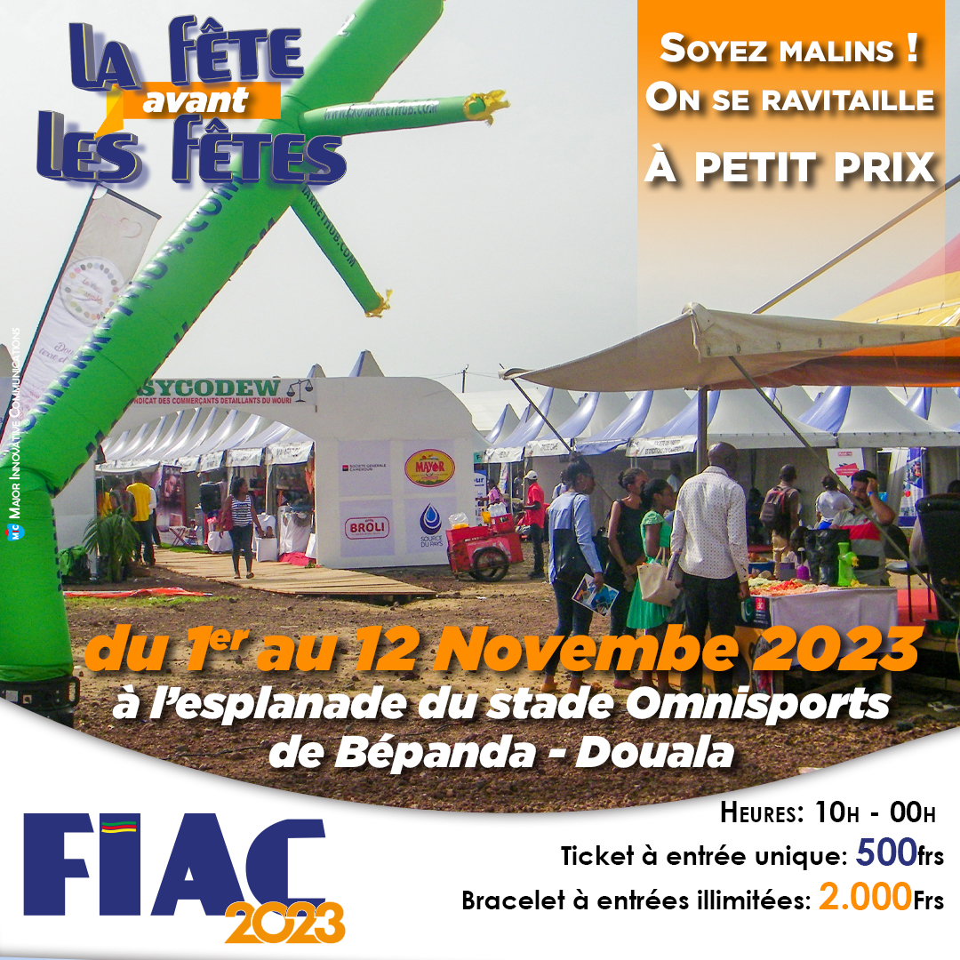 Cover Fiac 2023 à L'Esplanade du Stade Omnisports de Bépanda du 1er au 12 Novembre 2023