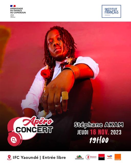 Cover Stéphane Akam en Apéro Concert à l'Institut Français de Yaoundé le 16 Novembre 2023