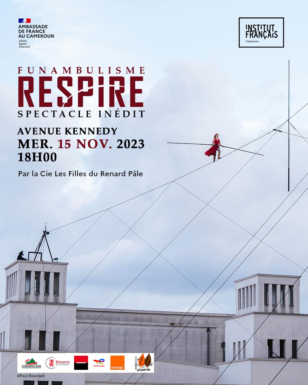 Cover Funambulisme Respire à la Rue Kennedy à Yaoundé le 15 Novembre 2023