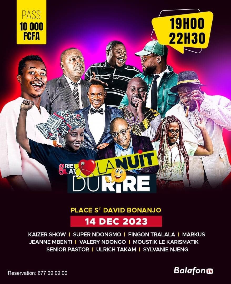 Cover La Nuit du Rire à la Place St David à Bonanjo Douala le 14 Décembre 2023