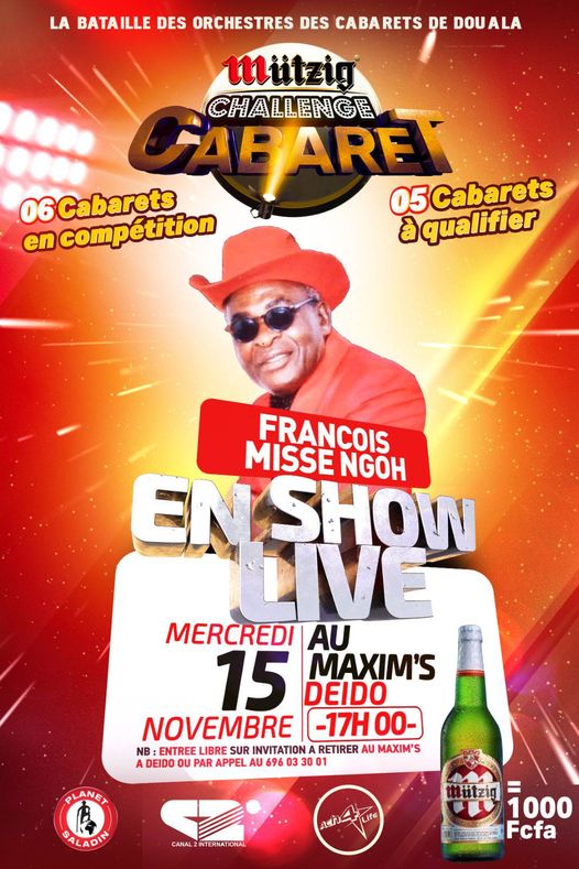 Cover François Misse Ngoh en Show Live Au Maxim's à Douala le 15 Novembre 2023